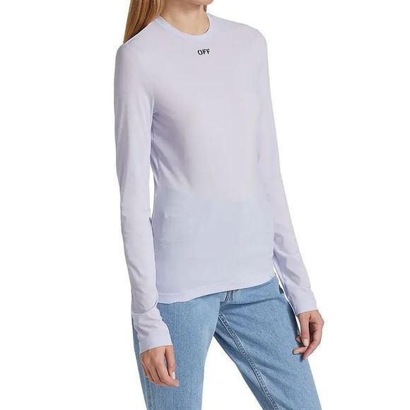 OFF-WHITE  Long-Sleeve Basic T-Shirt - Lilac - Picture 3 of 10
